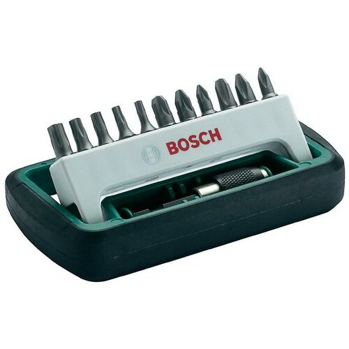 набор бит bosch 2609255920 Набор бит BOSCH 2.608.255.994, 12 предм., зеленый/серебристый