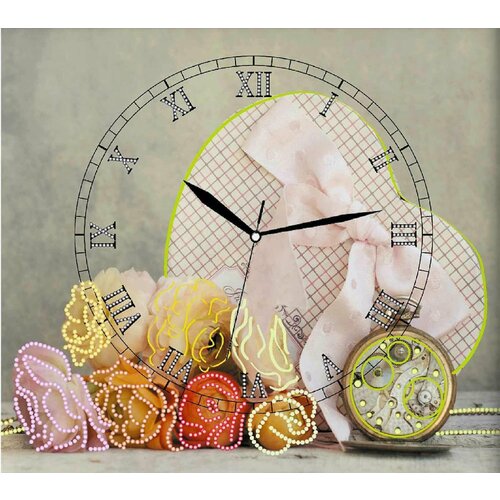 Набор для шитья и вышивания Матренин посад часы Сердце времени, 28*29см