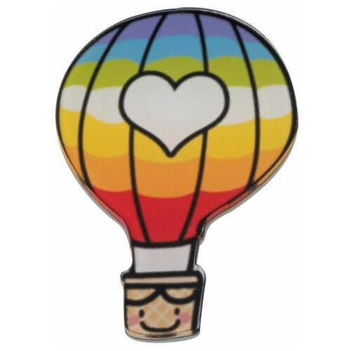 фото Значок бижутерный воздушный шар (замок-булавка, разноцветный) 55631 otokodesign