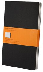 Блокнот Moleskine Набор 3 блокнота Cahier Journal Large 130x210, 40 листов 385291QP316, 3 шт, черный