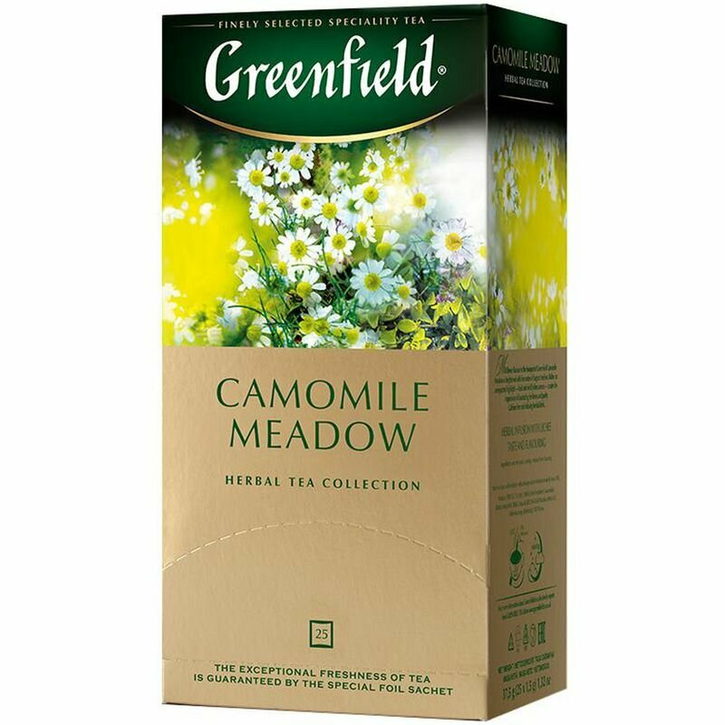 Чай Greenfield Camomile Meadow травяной в пакетиках, 25х1.5г