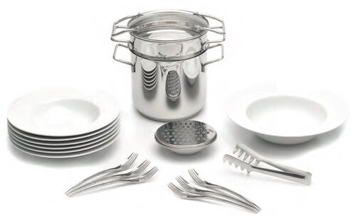 Набор посуды BergHOFF Studio 1100890 20 пр. стальной/белый 20 11.14 кг