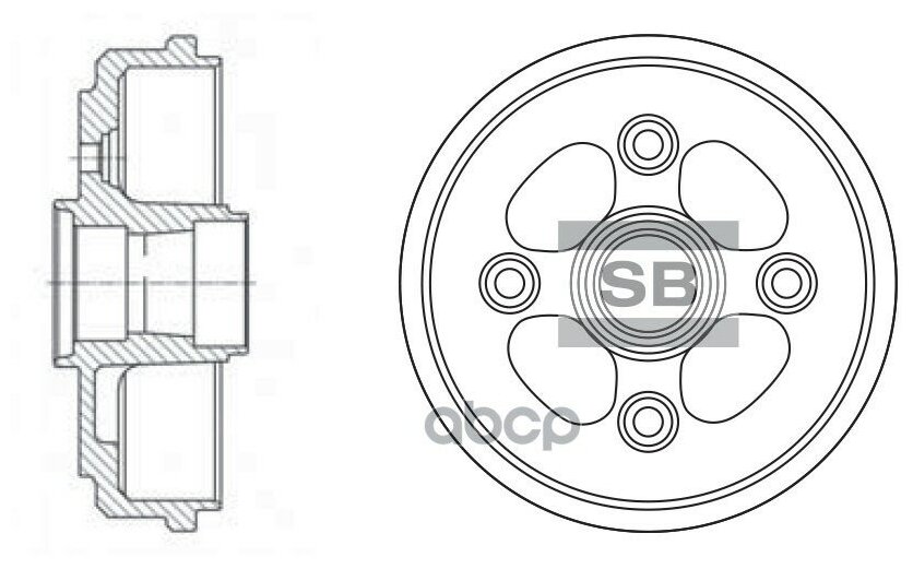 Барабан Тормозной Задний 4 Отв Sangsin brake арт. SD3011