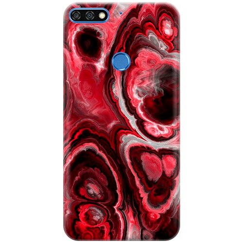 фото Ультратонкий силиконовый чехол-накладка для huawei y6 prime (2018) / honor 7c / honor 7a pro с принтом "гранатовые краски" gosso