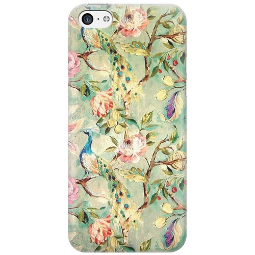 фото Cиликоновый чехол на apple iphone 5c / эпл айфон 5с с принтом "винтажный цветочный паттерн" gosso