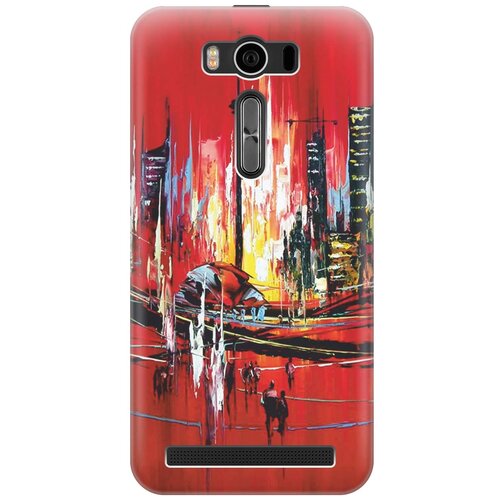 фото Cиликоновый чехол на asus zenfone 2 lazer (ze500kl) / асус зенфон 2 лазер (зе500кл) с принтом "акварельный город" gosso