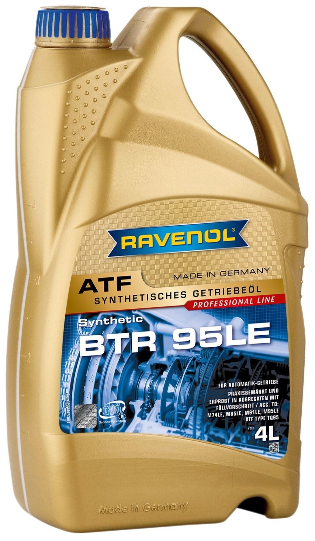 RAVENOL Масло трансмиссионное RAVENOL ATF BTR 95LE ( 4л) 4014835743595