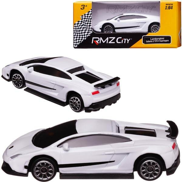 Машинка металлическая Uni-Fortune RMZ City 1:64 Lamborghini Gallardo LP570-4 без механизмов, (белый)