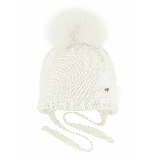 фото Шапка mialt фантик, белый, размер 42-44, белый