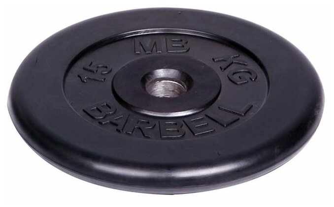 Диск обрезиненный "Barbell" d 51 мм чёрный 15,0 кг