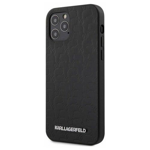 фото Чехол cg mobile karl lagerfeld pu kameo embossed metal logo hard для iphone 12/12 pro, цвет черный