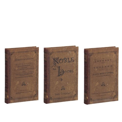 фото Шкатулки в виде книг, набор 3 предмета 21x14x3см glasar