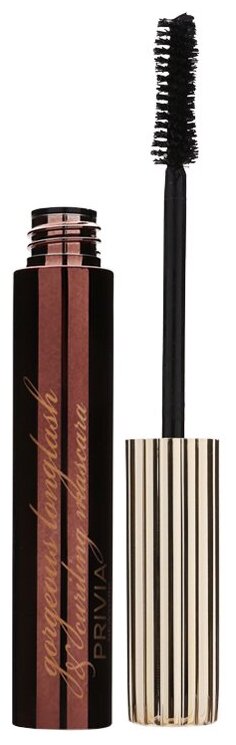 Privia Тушь для ресниц Gorgeous Longlash & Curling Mascara, черный