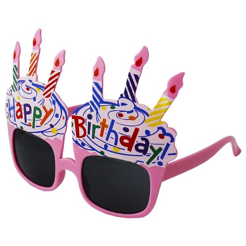 Карнавальные очки С Днем рождения Торт деревянная открытка с днем рождения торт