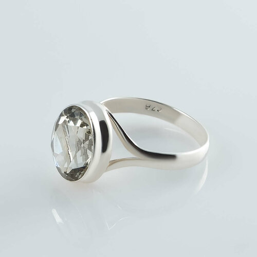 Кольцо Milana Silver, серебро, 925 проба, празиолит, размер 18.5