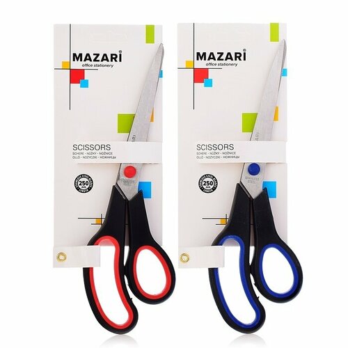 Ножницы офисные Mazari 250 мм лезвия из нержавеющей стали на листе M-5605 348₽