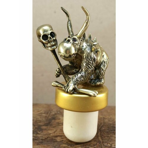 Пробка для бутылки Демон II Крышка винная Бронзовая Винтажн.