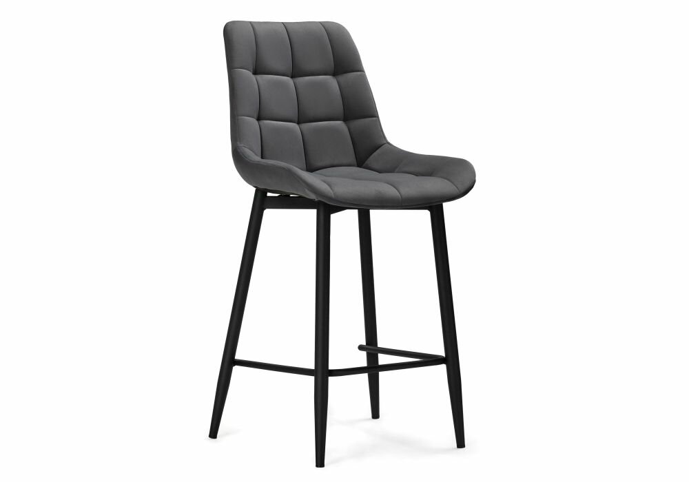 Полубарный стул Woodville Алст К темно-серый/черный