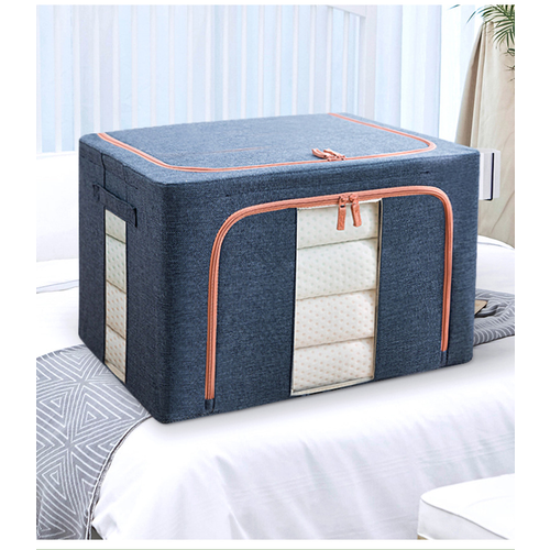 Кофр жесткий с металлическим каркасом. Объем 22 литров. Синий.