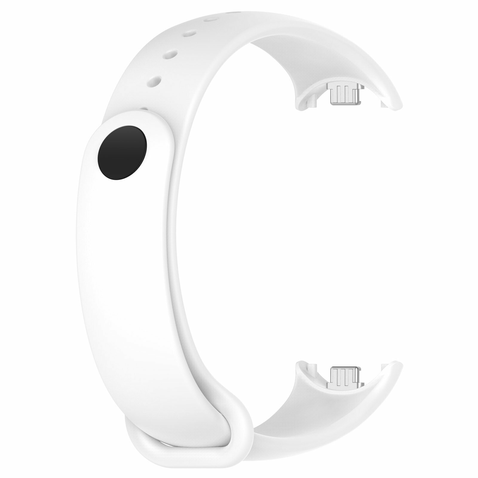 Ремешок для умных часов Xiaomi Mi Band 8, с металлическим фиксатором, белый