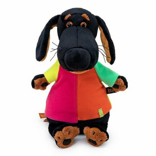Мягкая игрушка Ваксон в разноцветной футболке, 25 см интерактивные игрушки bondibon собака в сумочке 17 см