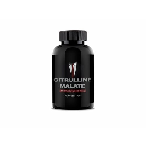 RAVNUTRITION Citrulline malat 1000mg 100 tabs, Цитрулин малат, 1000 мг, Аминокислота, Л цитруллин, 100 таблеток