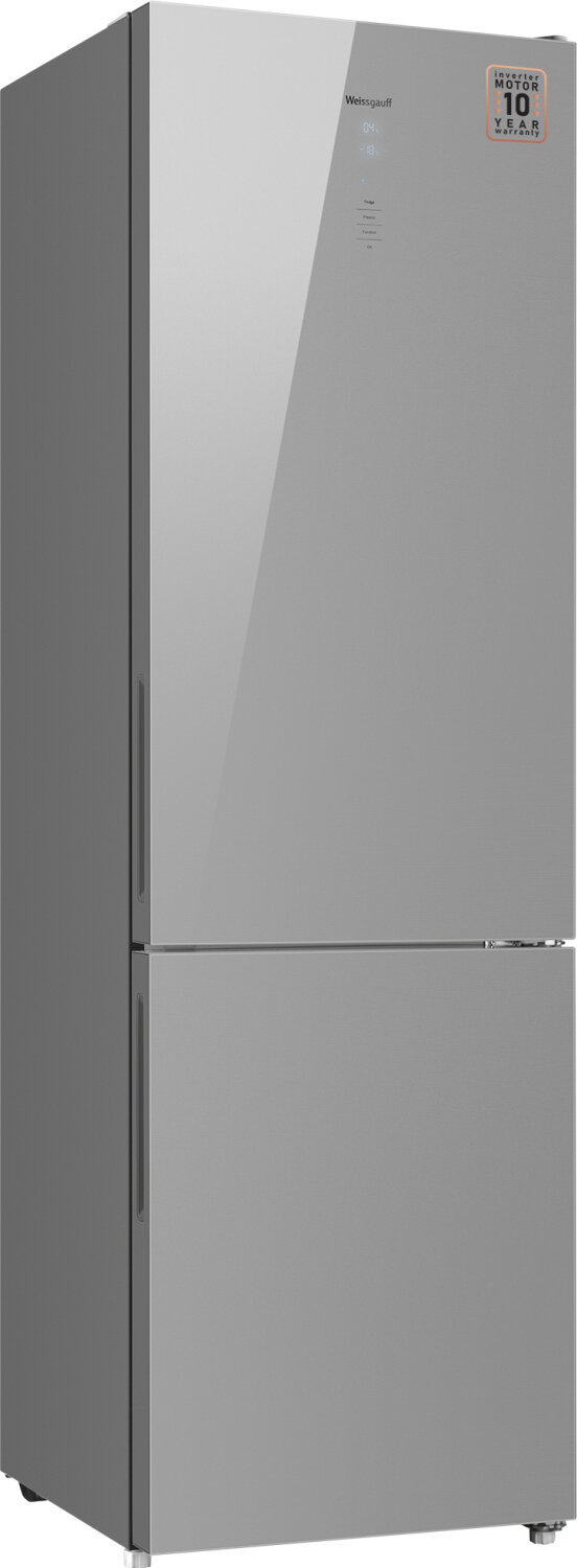 Холодильник двухкамерный Weissgauff WRK 2000 D Full NoFrost Inverter Grey Glass - фото №4