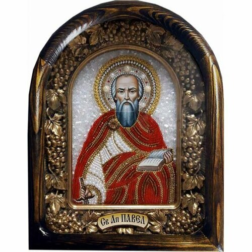 Икона апостол Павел из бисера, арт ДИ-666 икона апостол павел из бисера арт ди 666