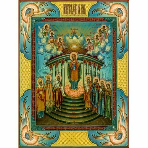 Храмовая икона София Премудрость Божия c рамкой, арт ДМИХ-340
