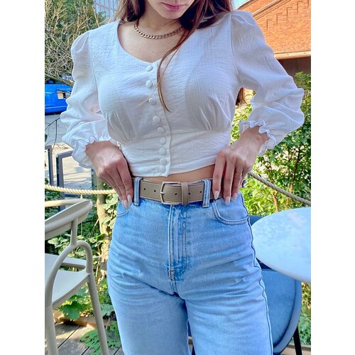 фото Ремень a.valentino, размер 105, бежевый