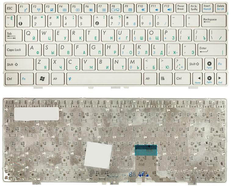 Клавиатура для ноутбука ASUS Eee PC 1000 1000H 1000HD 1004DN 1000HE белая