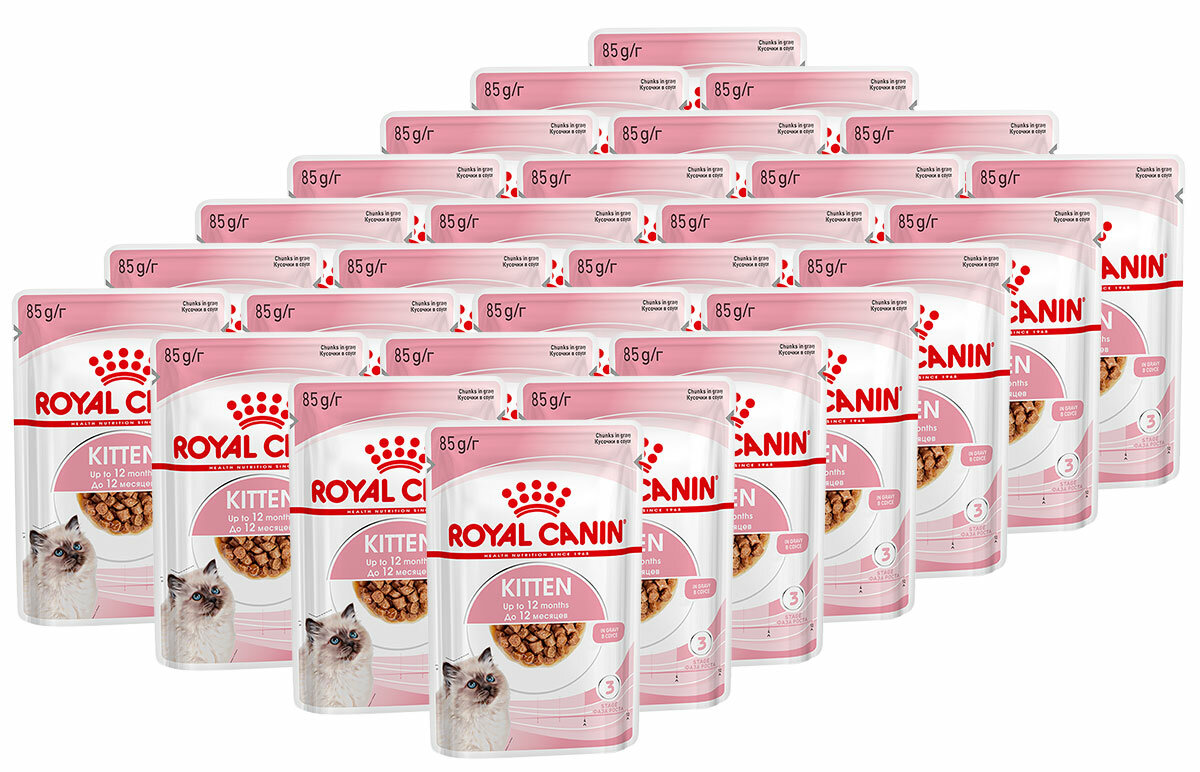 ROYAL CANIN KITTEN для котят в соусе пауч (85 гр х 28 шт) - фотография № 1