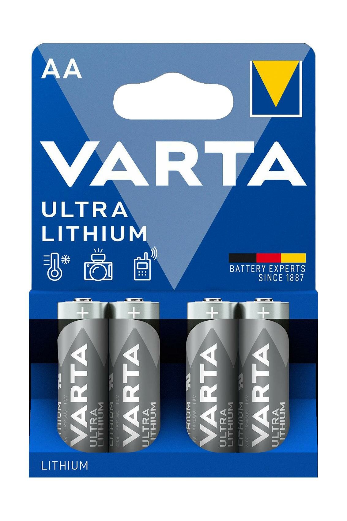 Батарейка Varta FR6 AA ULTRA Lithium BL4, 4шт.