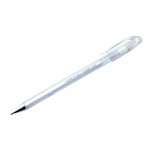 Ручка гелевая Crown "Hi-Jell Pastel" пастель белая, 0,8мм, 001956