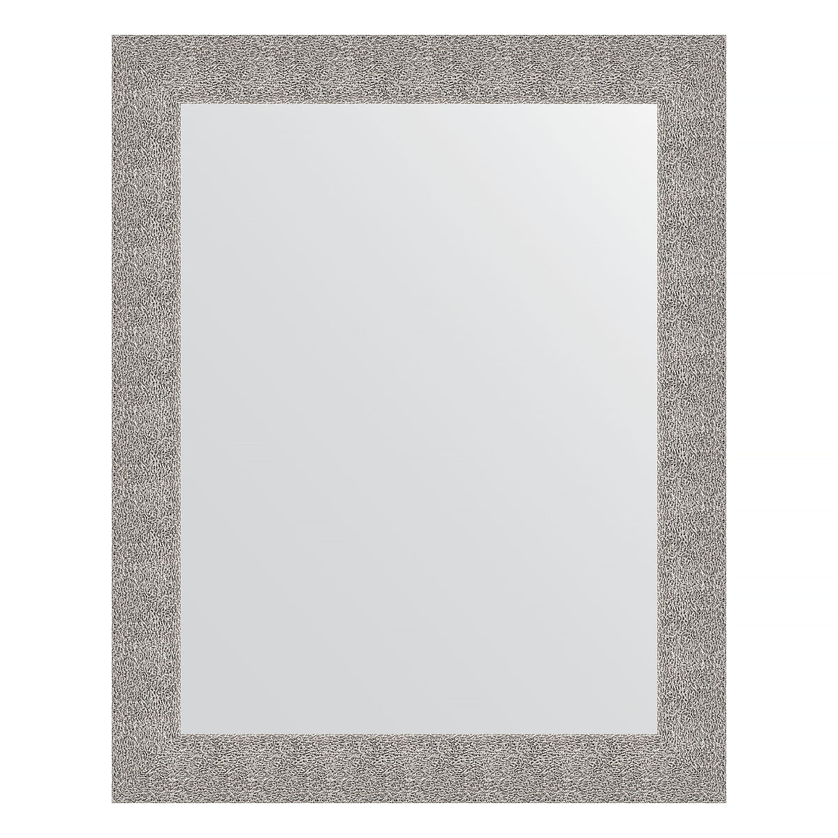 Зеркало настенное EVOFORM в багетной раме чеканка серебряная, 80х100 см, для гостиной, прихожей, кабинета, спальни и ванной комнаты, BY 3279