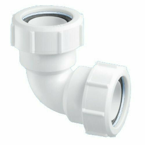 MCALPINE Отвод компрессионный McAlpine 40 х 90гр ( белый ) 40C WH