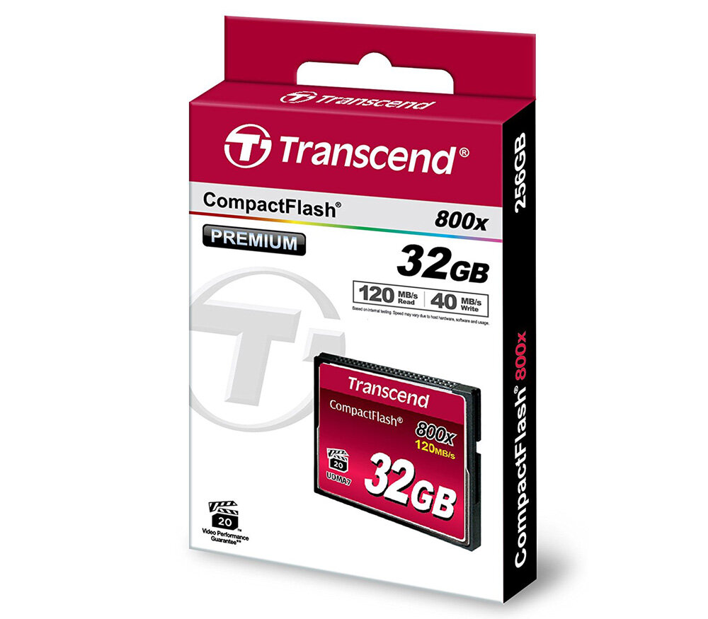 Карта памяти Transcend CF 32Gb 800X (TS32GCF800) - фото №12