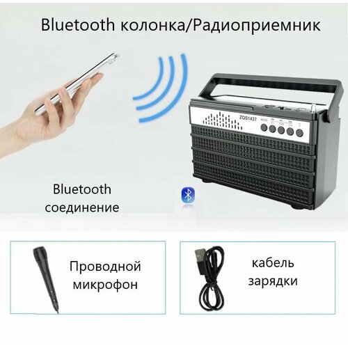 Блютуз колонка с подсветкой беспроводная радио МП3 караоке 68000₽