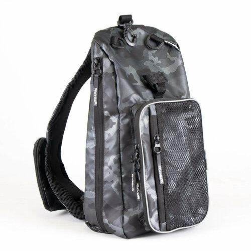 Сумка-рюкзак рыболовная Yaman Sling Shoulder Bag, 44х24х17 см, цв. серый камуфляж /5/ clear sling bag for men