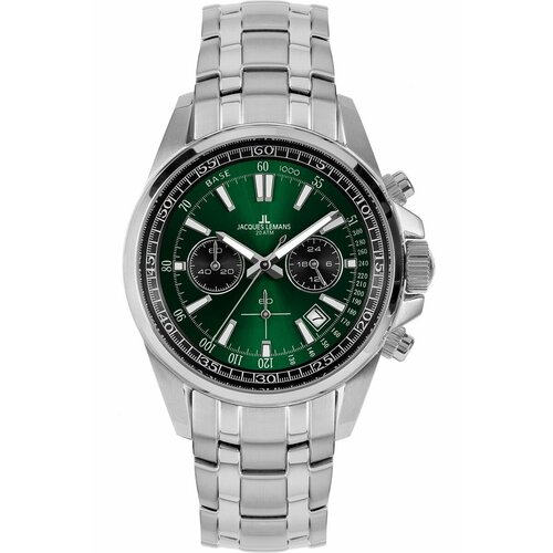 фото Наручные часы jacques lemans sport, зеленый, серый