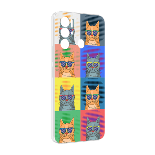 Чехол MyPads разноцветные-коты для Tecno Pova Neo 4G задняя-панель-накладка-бампер чехол mypads разноцветные коты для tecno pova neo 2 задняя панель накладка бампер