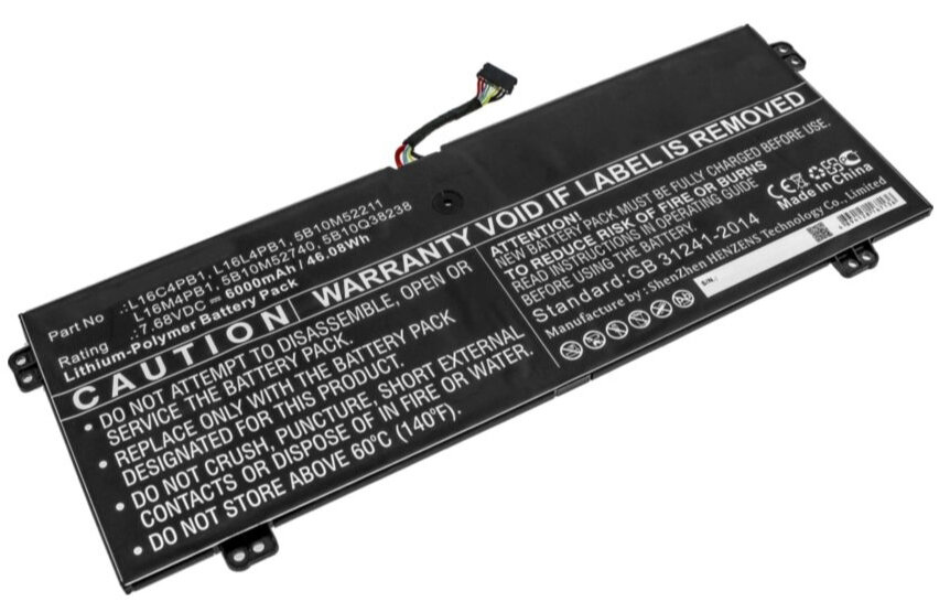 Аккумулятор Pitatel BT-1647 для Lenovo Yoga 720-13IKB 730-13IKB (L16C4PB1, L16L4PB1, L16M4PB1) 6000mAh