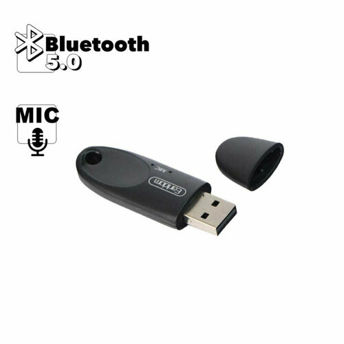 USB ресивер Earldom ET-M40 BT 5.0 со встроенным микрофоном (черный) ресивер bluetooth для музыки earldom et m73 usb микрофон серебро