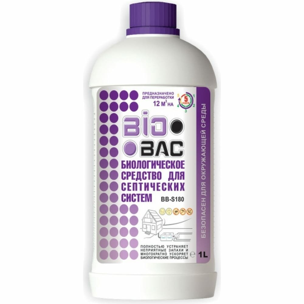 BioBac Биологическое средство для септических систем BB-S 180, 1 л/, 1 кг, 1 шт., 1 уп. БИОБАК - фото №18