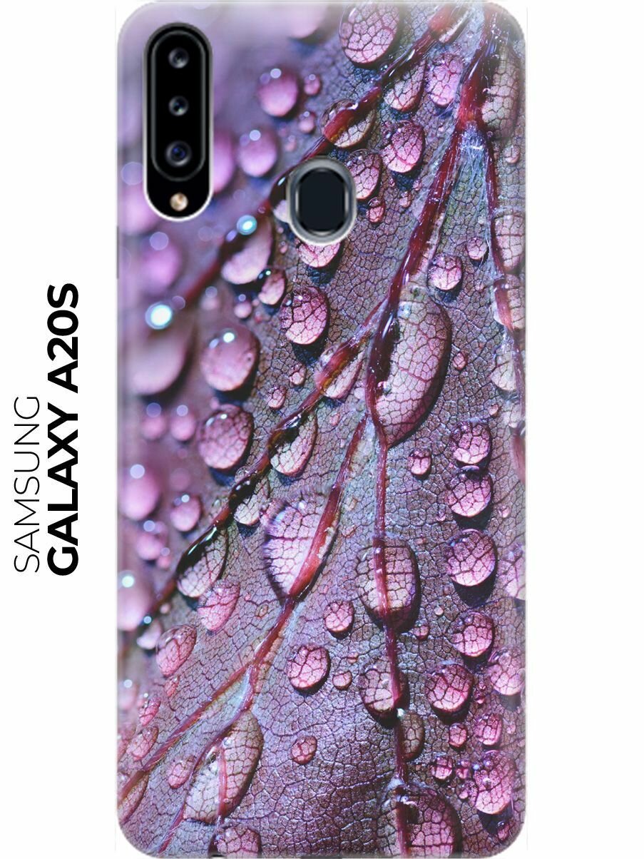 RE: PA Накладка Transparent для Samsung Galaxy A20s с принтом "Лист в каплях"