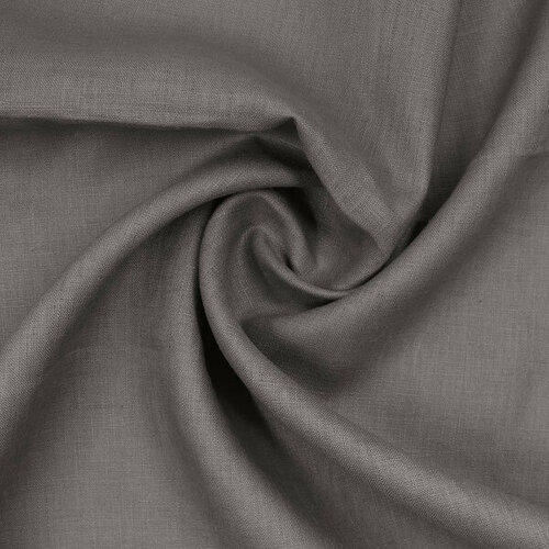 Ткань для шитья,100% лен, 100х140 см, серо-коричневый цвет