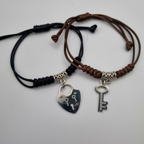 фото Парные браслеты на магните с ключиком и замком, подарок подруге, маме и дочке, сестре, женские/для девочек reniva 