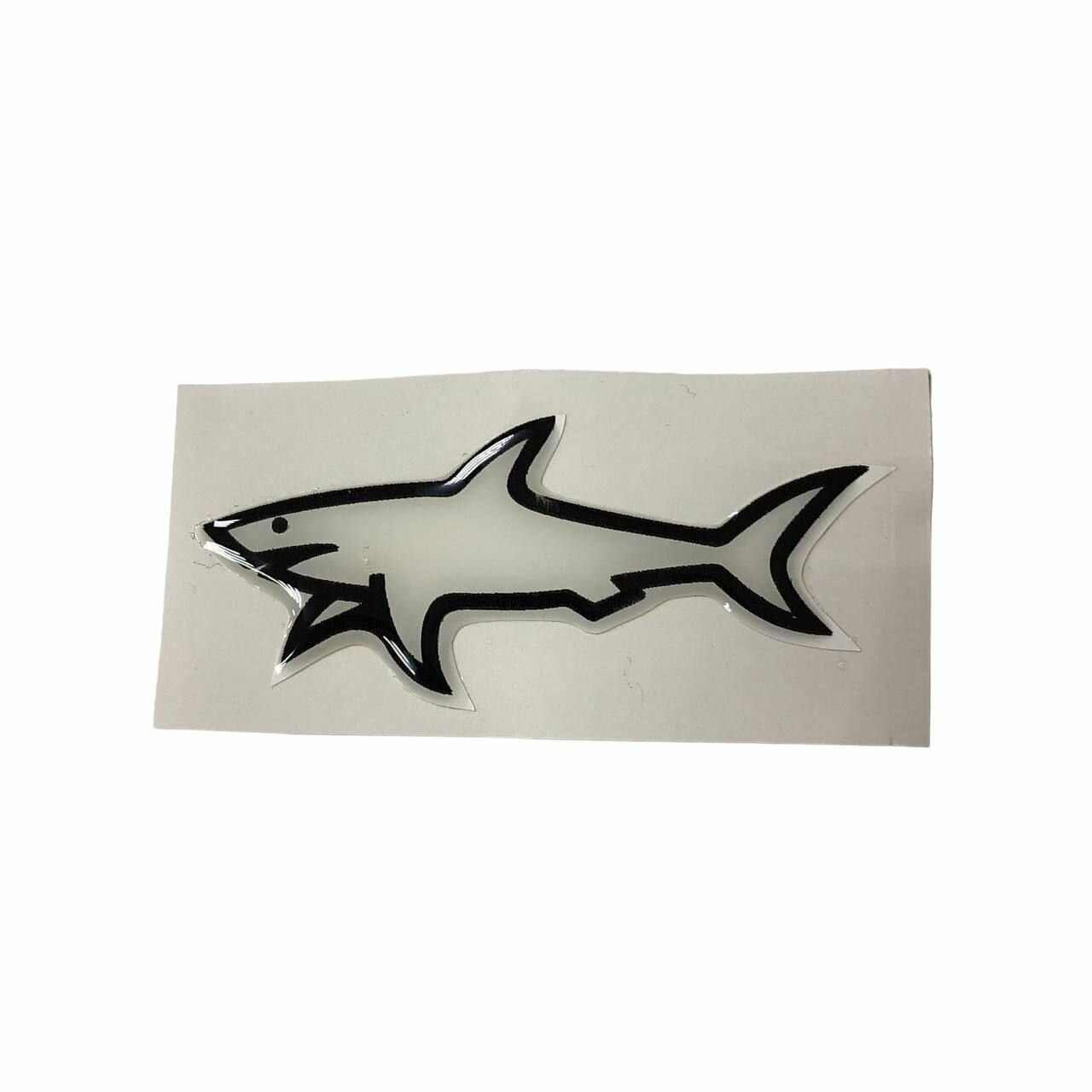 Наклейка на гос номер Акула 7х3 см, белая, 2шт