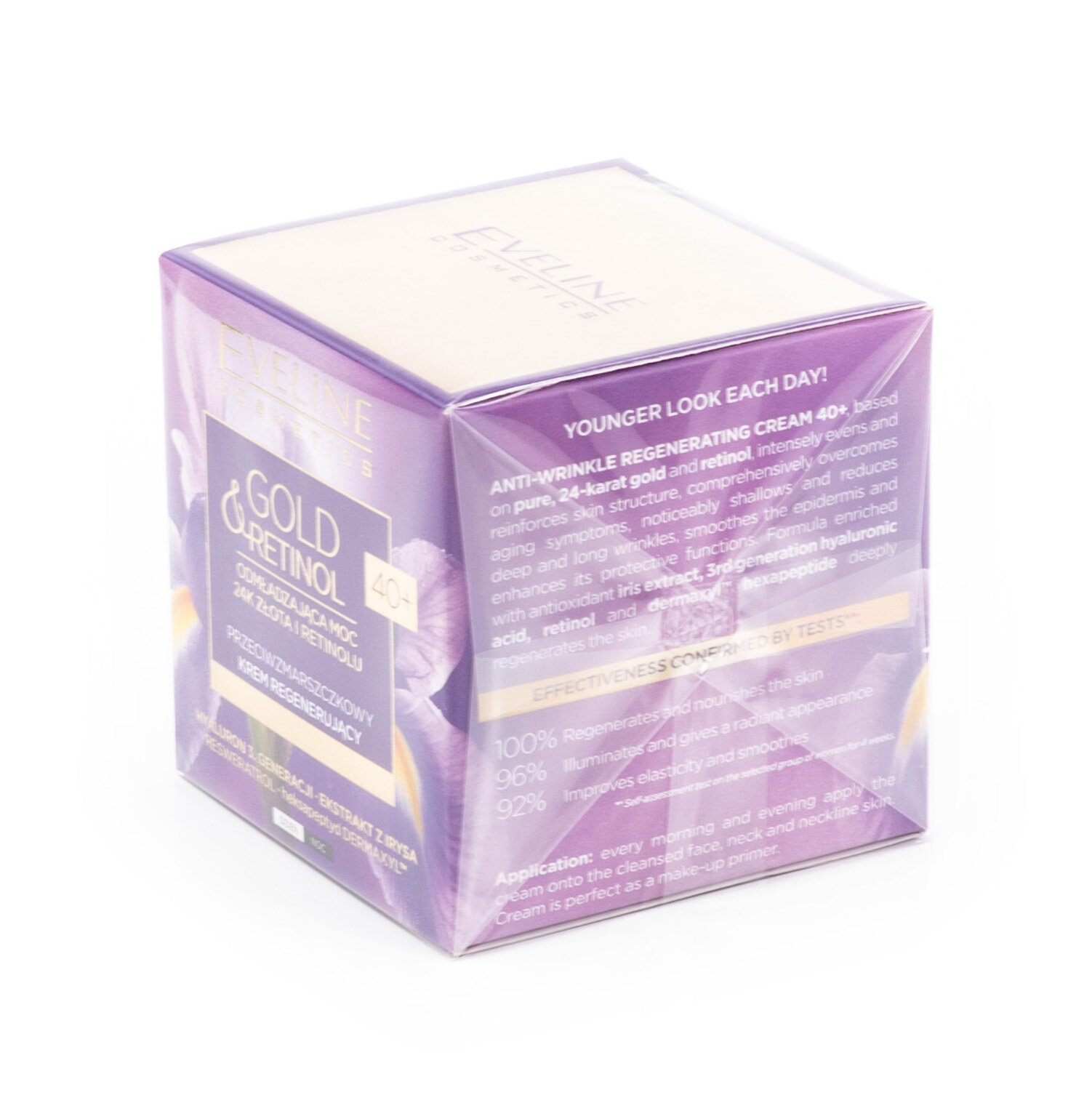 Крем против морщин Eveline Cosmetics Gold & Retinol Регенерирующий питательный 40+, 50 мл Еveline - фото №11