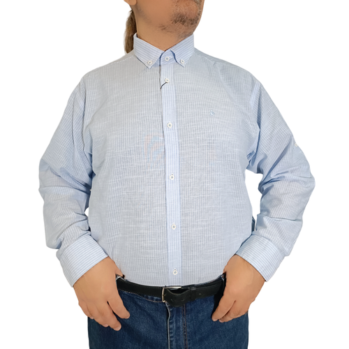 фото Рубашка , размер 6xl, голубой barcotii